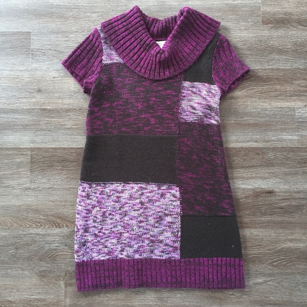 Style & Co. Sweater Dress Cowl Neck Short Sleeve Size Small